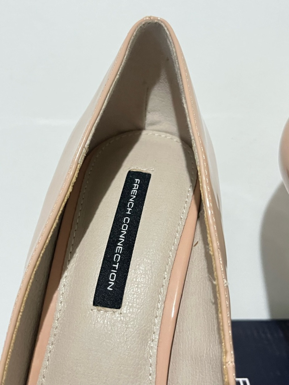 French Connection Classic Nude Patent Pointed-Toe High Heels - Women's Pumps - Picture 4 of 8